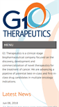 Mobile Screenshot of g1therapeutics.com